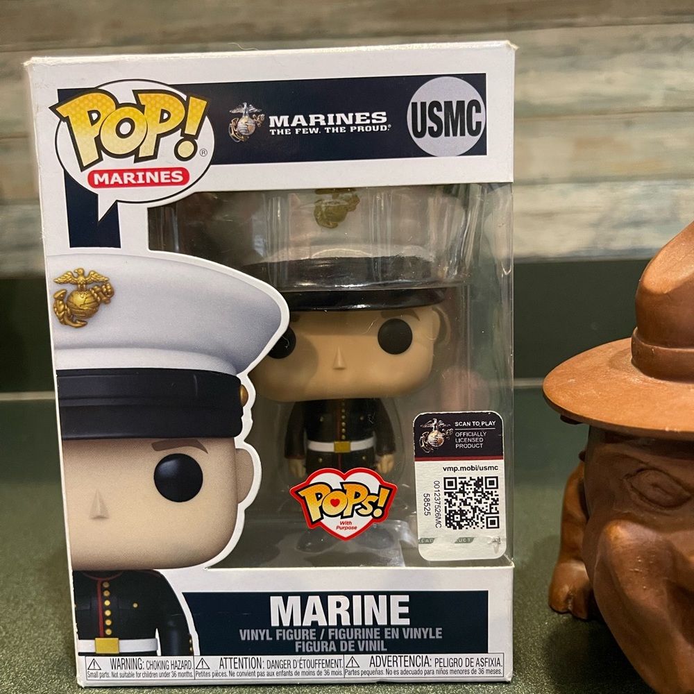 Funko Pop! Marines Figure with White and Black Uniform USMC IN DRESS BLUES